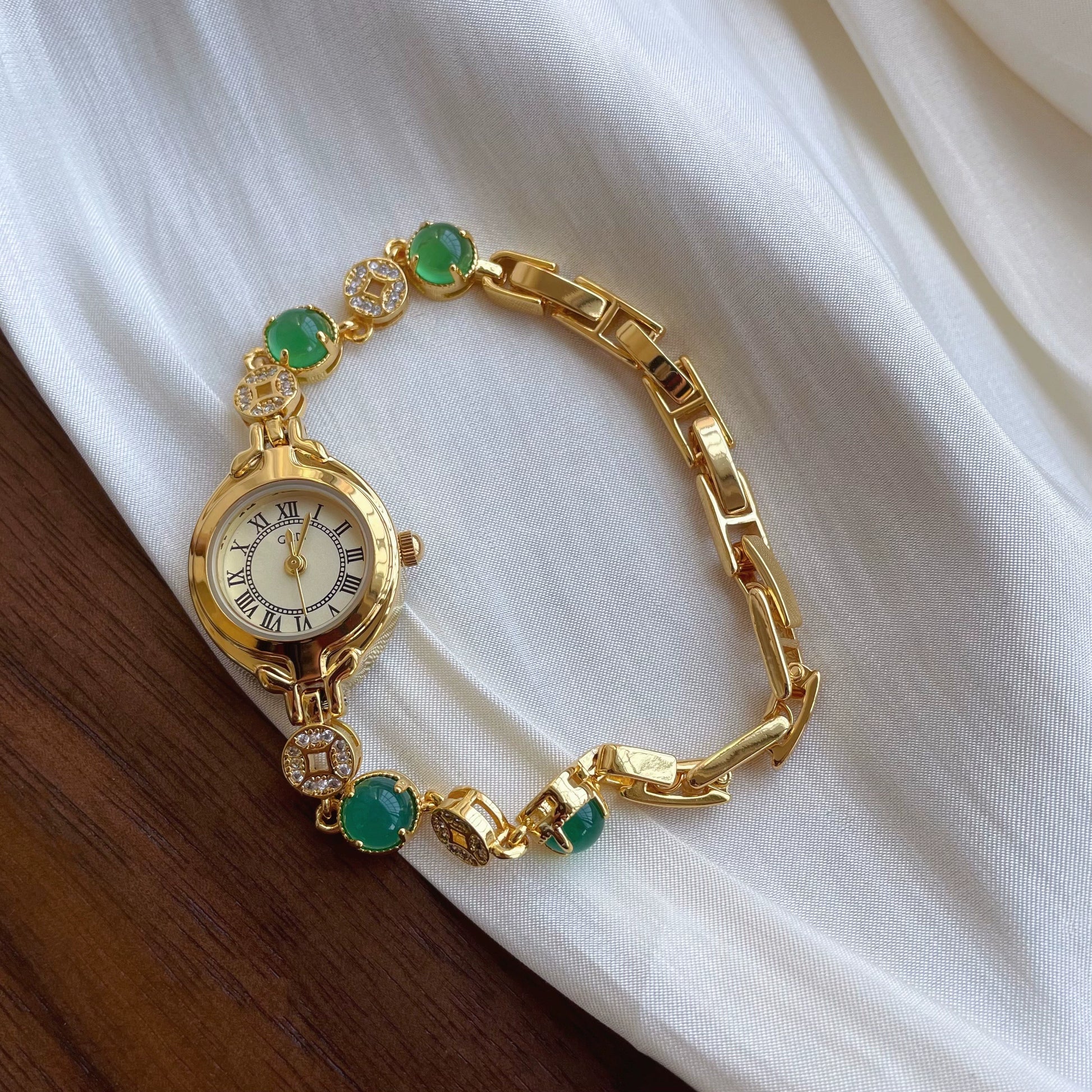 Jaeda Emerald Link Watch - Green [ETZI4U7G]