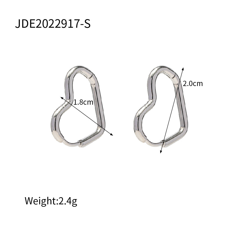 Miller Love Hoop Earrings - Silver Tone [4OZKH9HB]