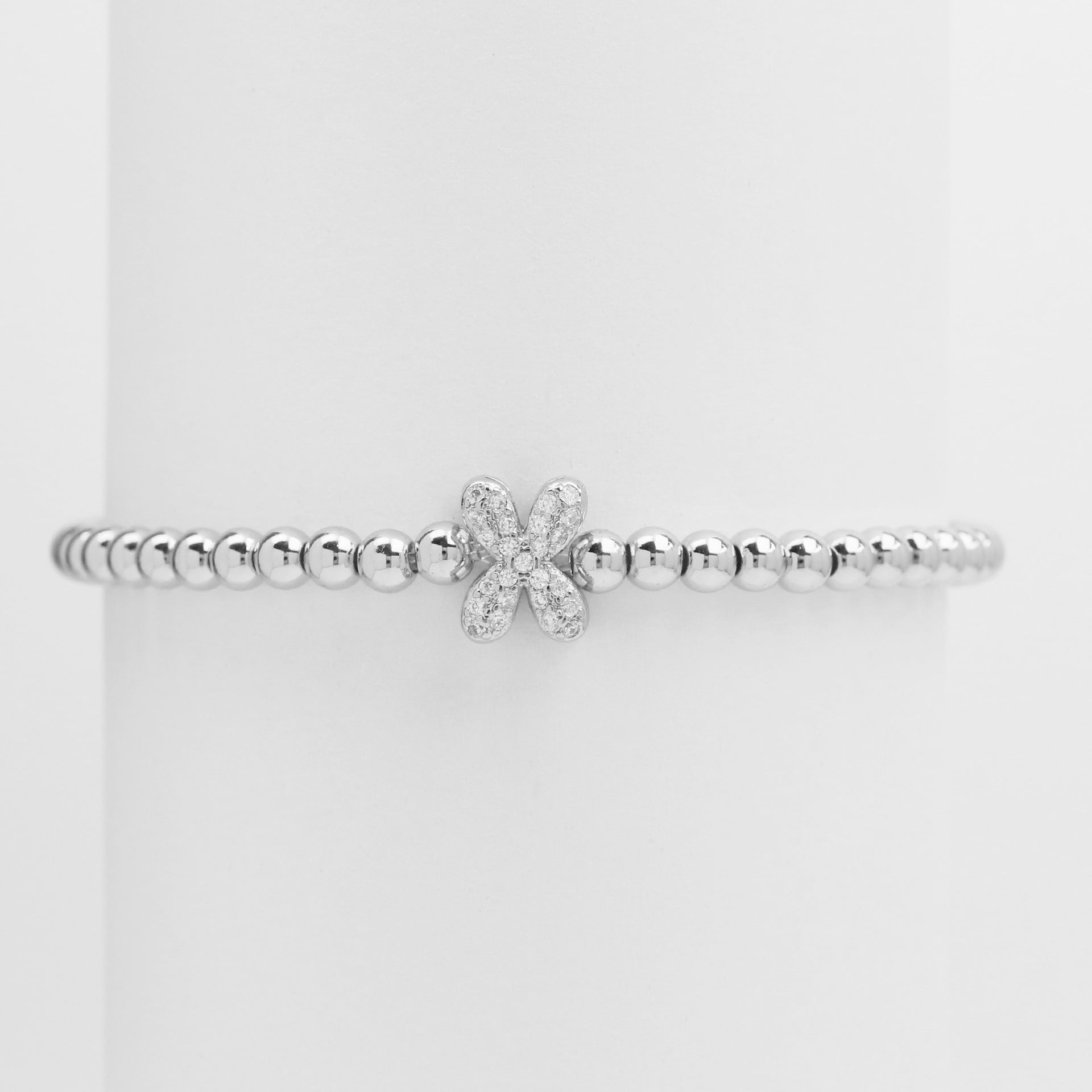 Aloni Bubble Letter Bracelet - Silver X [J1ACCUL9]