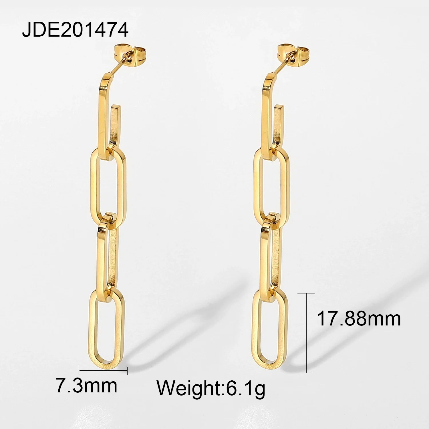 Ameliana Bold Curb Hoops - JDE201474