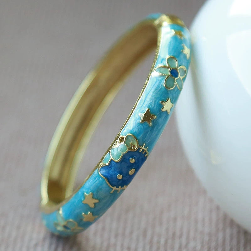 Camrynn Kitty Enamel Bracelet - Light Blue (4.7cm) [7X8LL8AZ]
