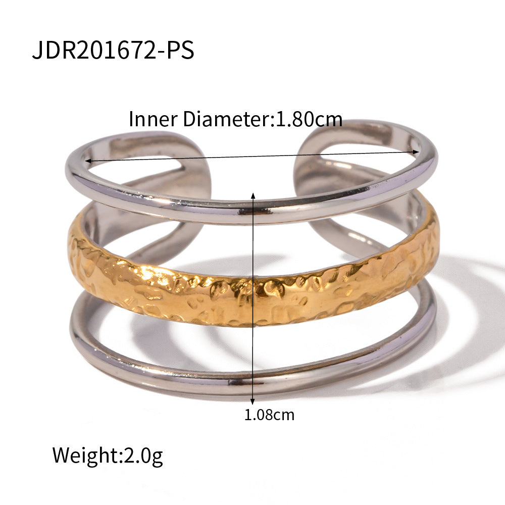 Jourdyn Colorblock Band Ring - JDR201672-PS [K3GZ7RN5]