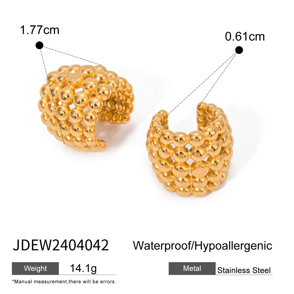 Deonna Modern Gold Ear Cuffs - JDEW2404042 [BUU23TJH]