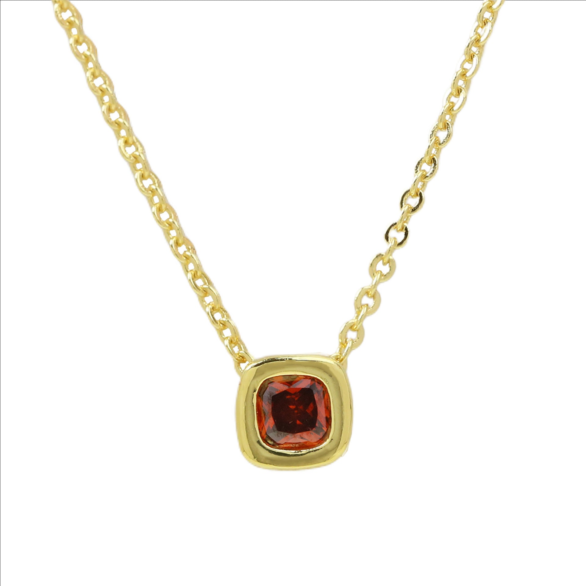 Roslyn Geometric Birthstone Necklace - January Birthstone Necklace [K9QWP5IR]