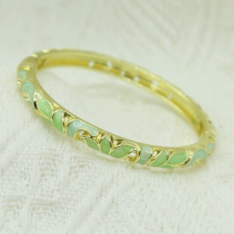 Weslynn Cloisonné Floral Bracelet - Cyan B-Style [2A5XRYIH]