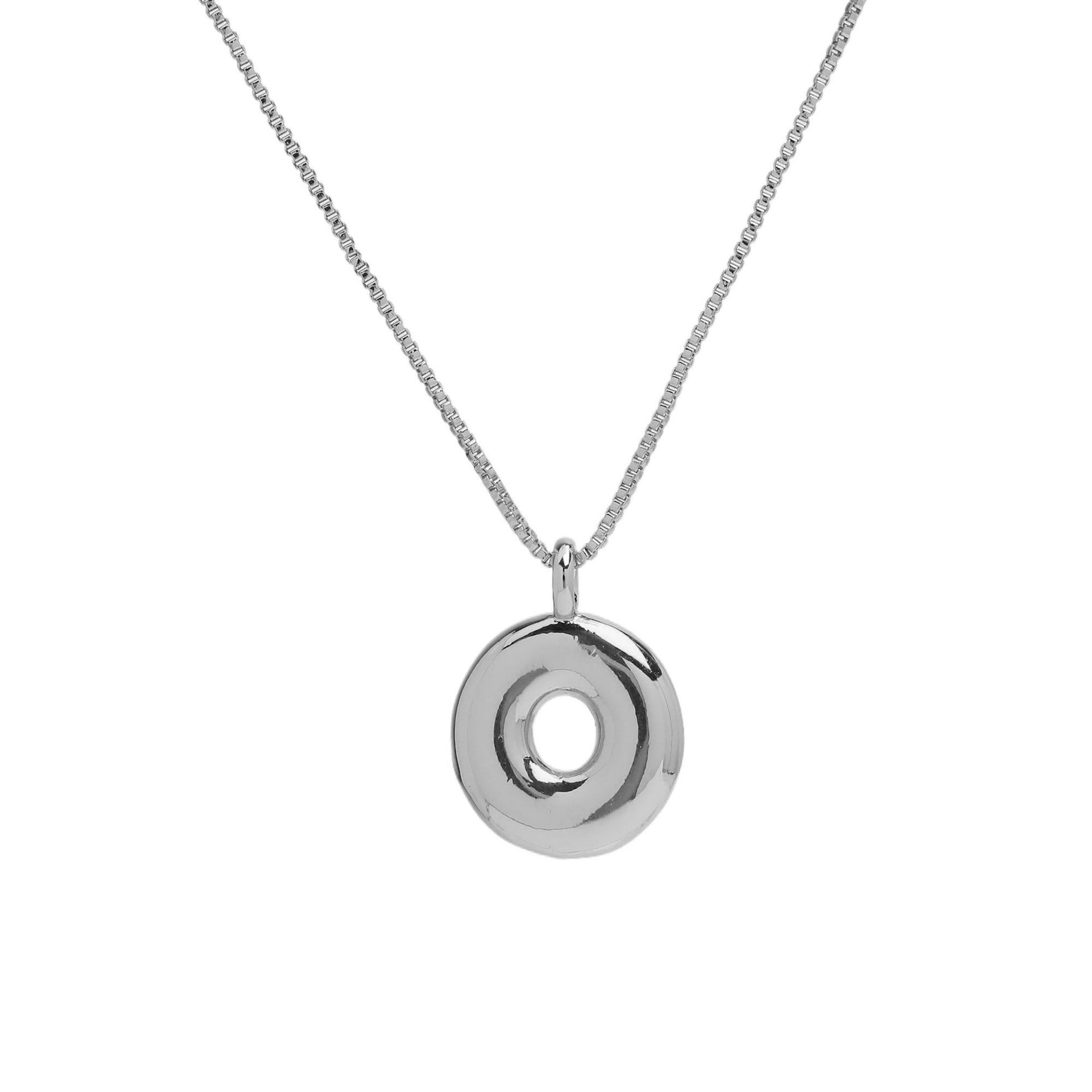 Jesenia Bubble Initial Necklace - Letter O [1N9G8IK3]