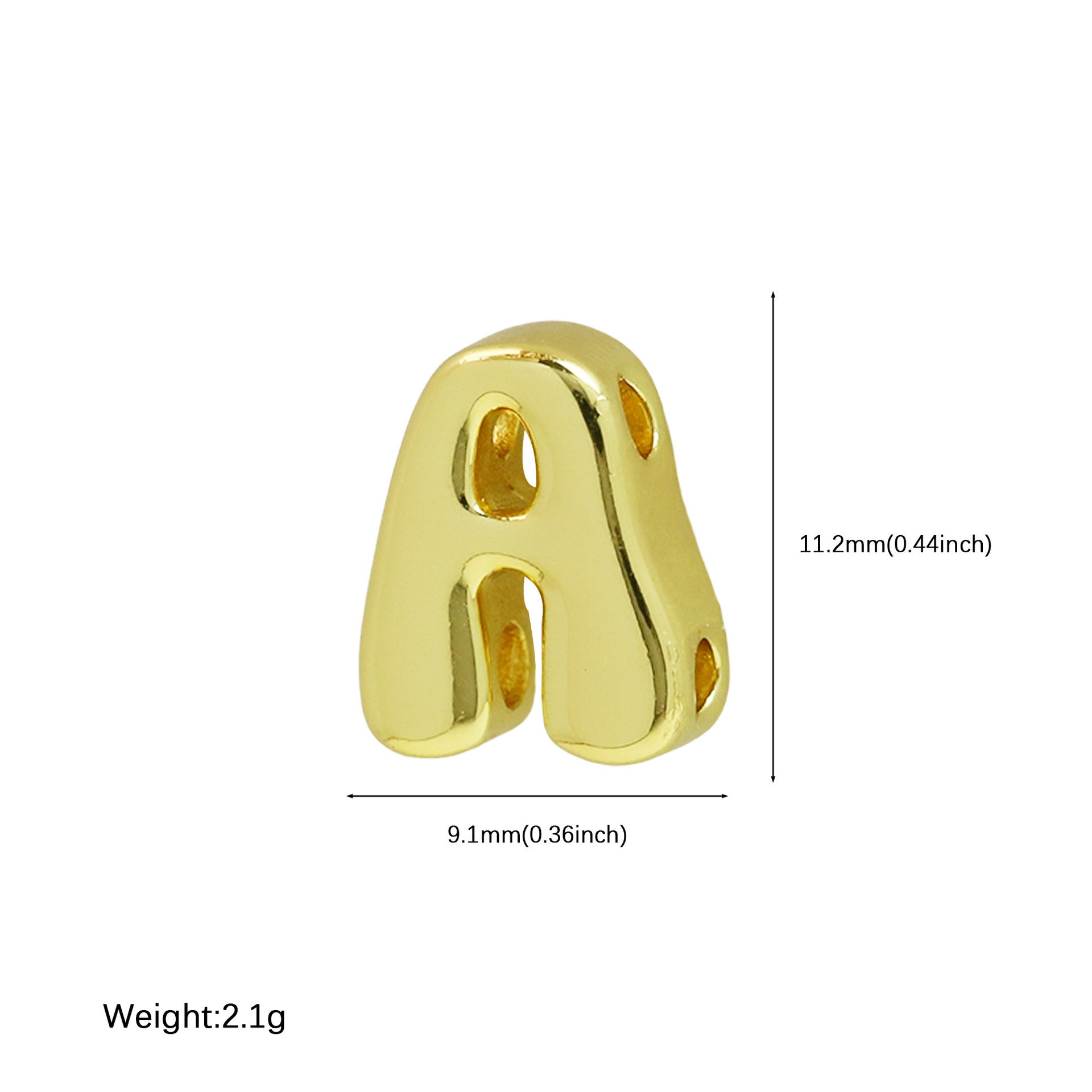 Aviva Brass Letter Pendant - A (Pendant Only) [JDP4XTWD]