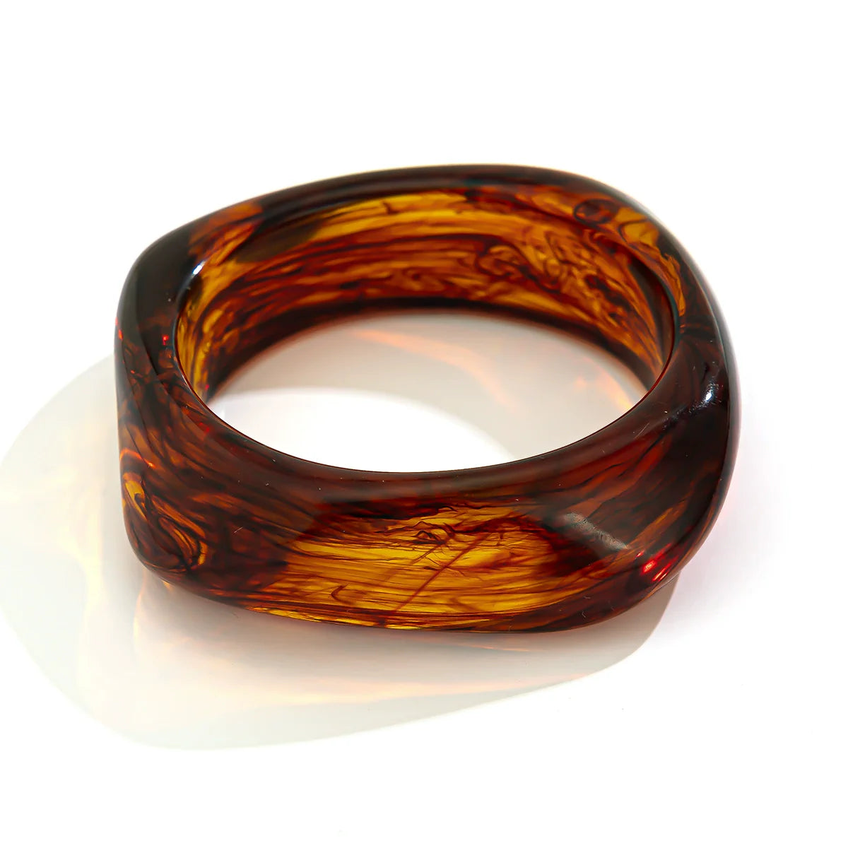 Cayla Irregular Marble Bracelet - Brown