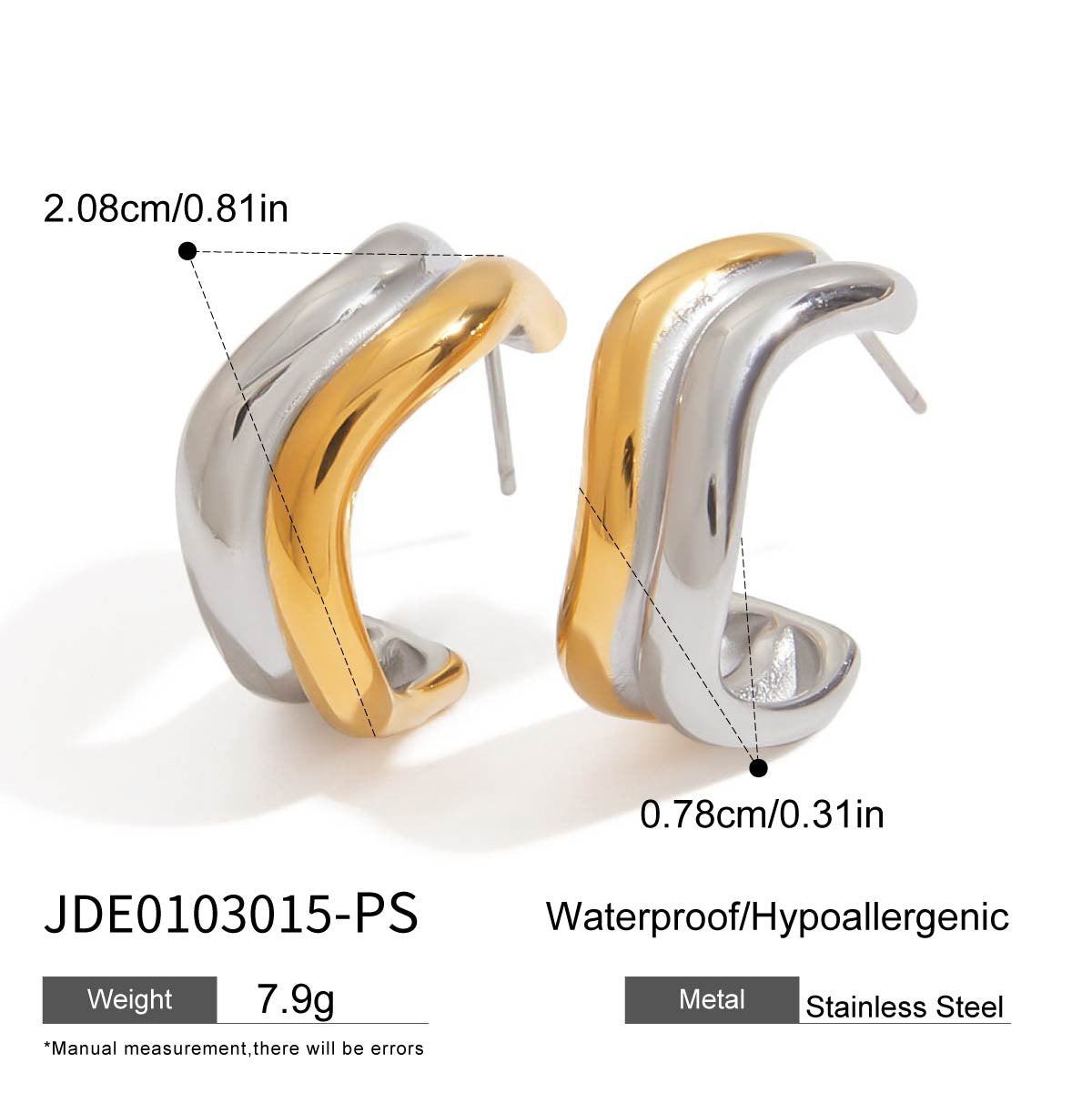 Jayani Geometric Hoop Earrings - Gold [TUBZNV3C]