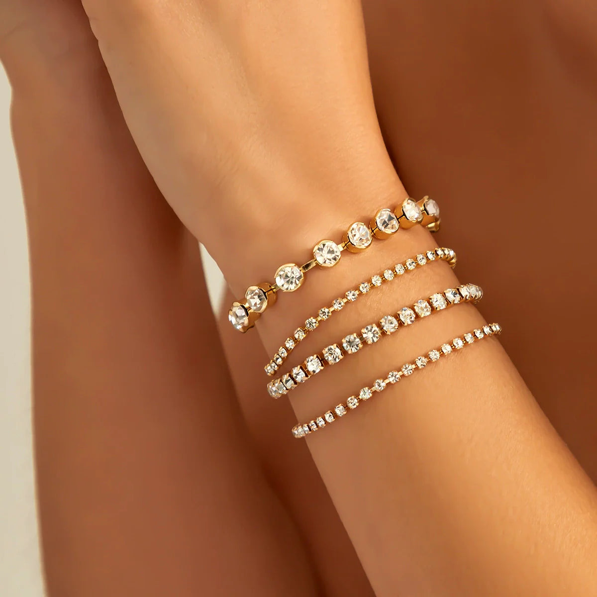 Tylah Layered Pearl Bracelet Set - Gold Set Style Six