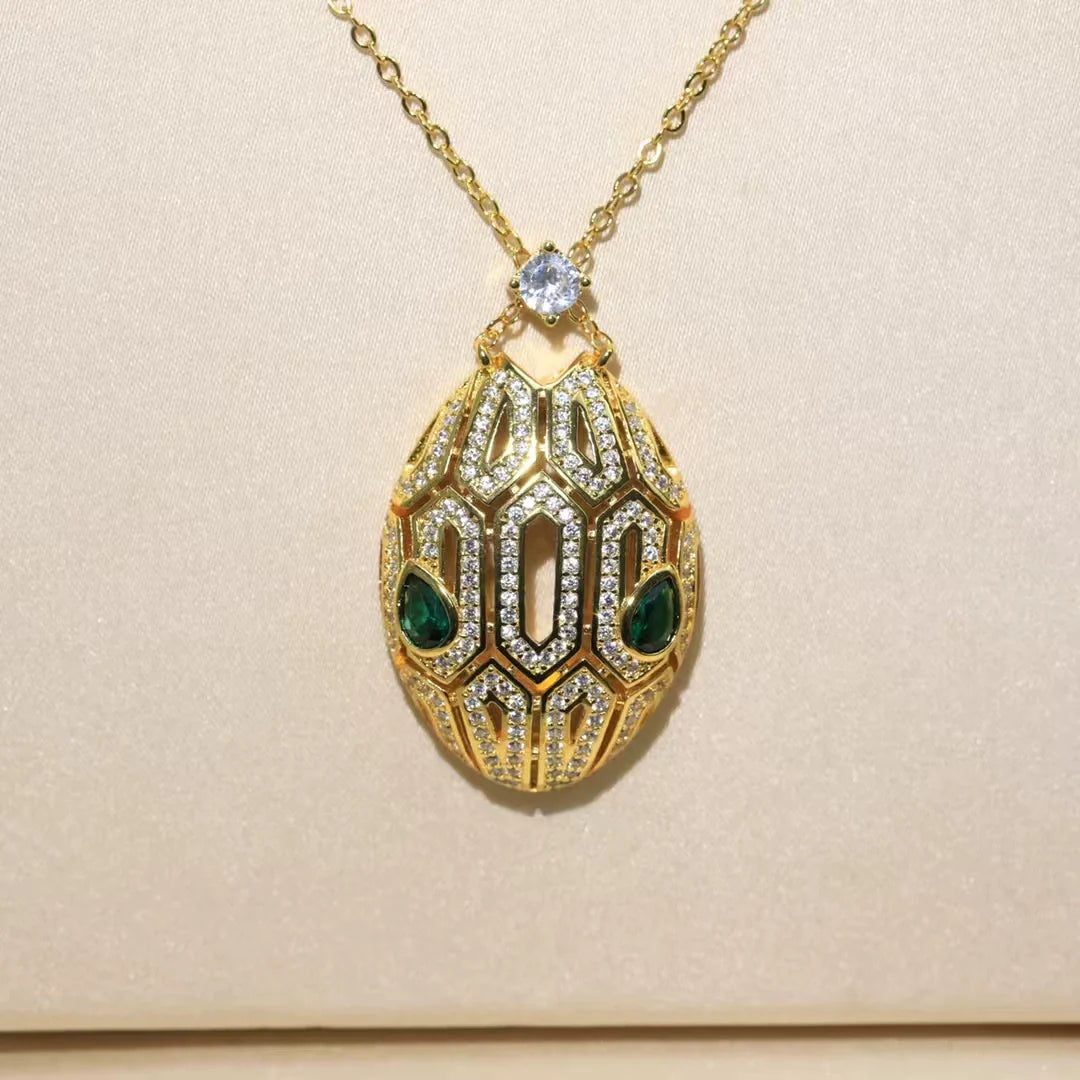 Juliett PavŽ Serpent Necklace - Yellow Gold Hollow