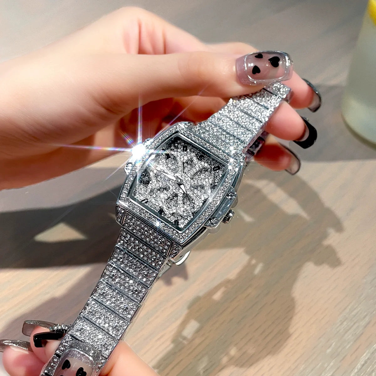 Andersyn Barrel Embellished Watch - Silver