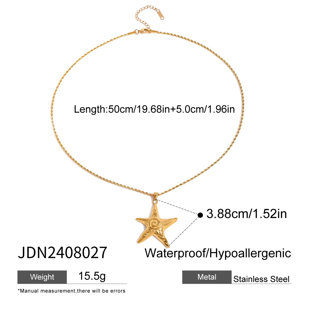 Lenore Ocean Starfish Necklace - JDN2408027 [78G2BH8W]