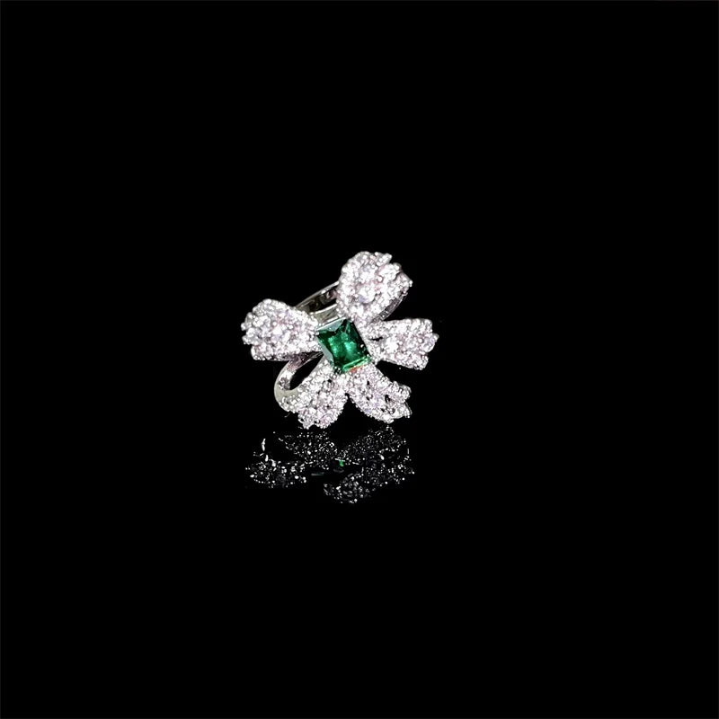 Emerson Emerald Bow Jewelry - Bow Ring Style (Adjustable)