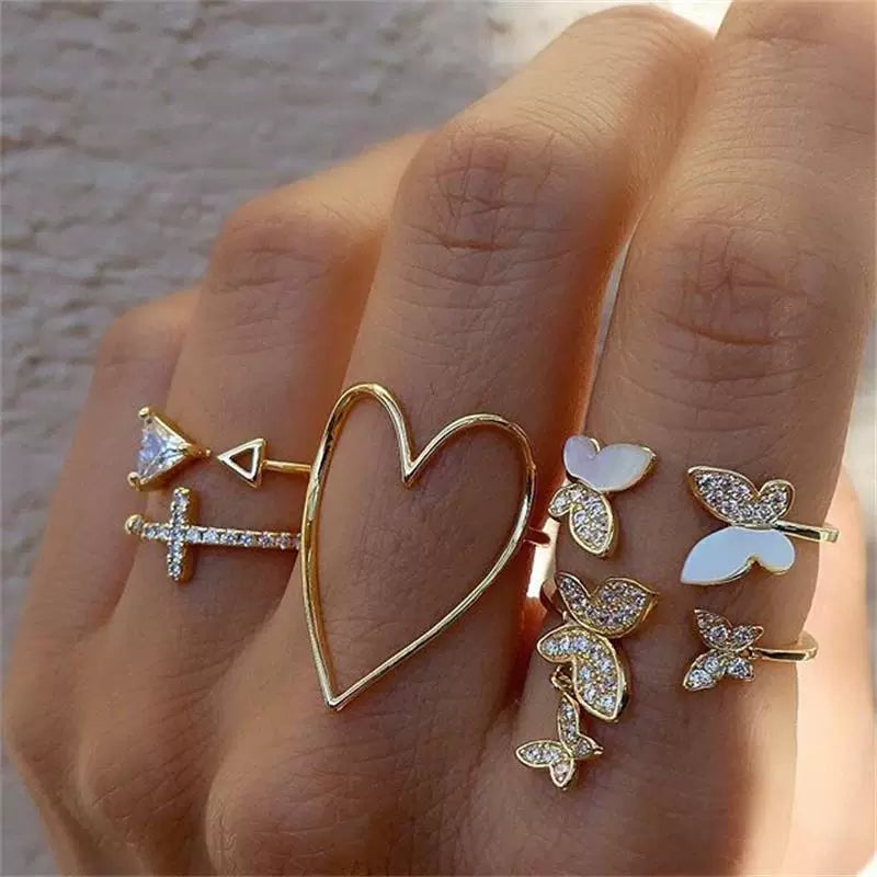 Camila Star Moon Ring Set - Style 3 [86ZS8M4J]