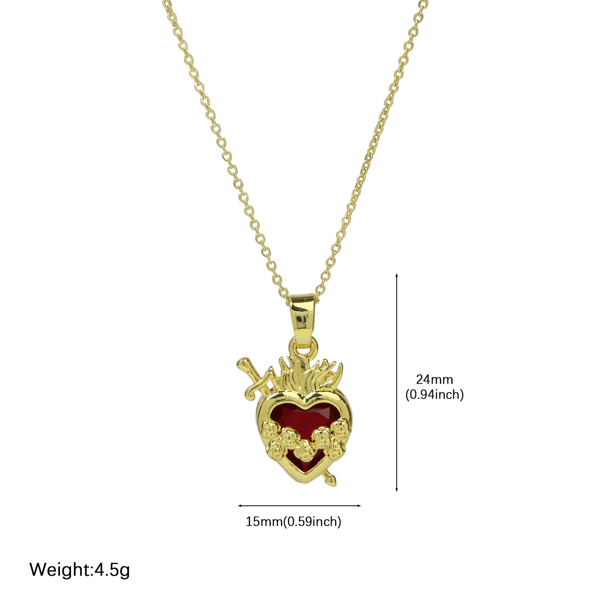 Suhani Sacred Heart Pendant Necklace - Style 2 [L7S92PYF]