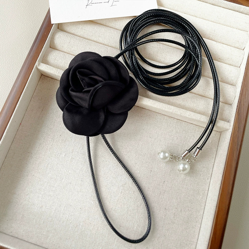 Katy Floral Waist Chain - Black Floral Waist Chain [Z7FVD727]