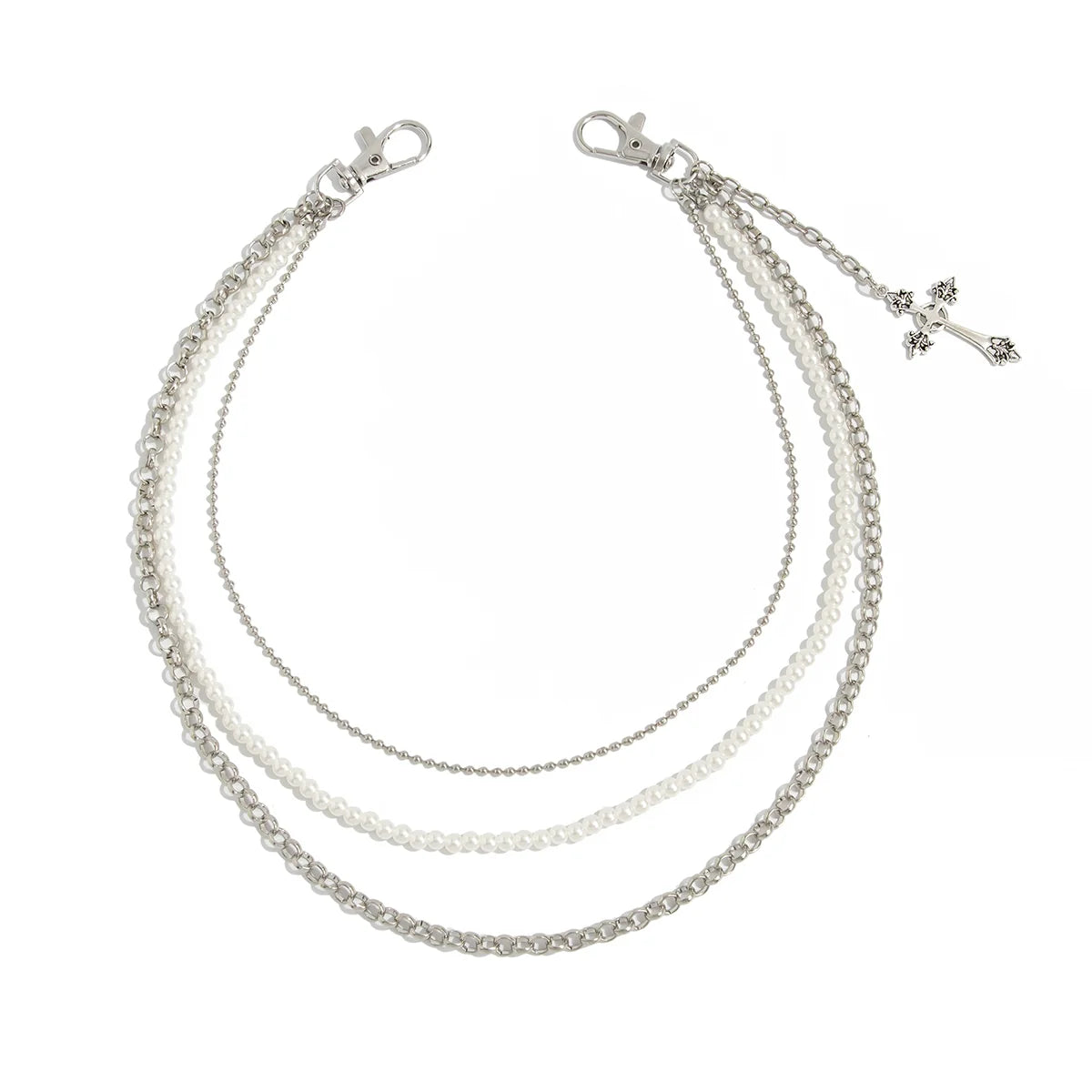 Cyra Layered Pearl Waist Chain - Style Five (3-Layer)