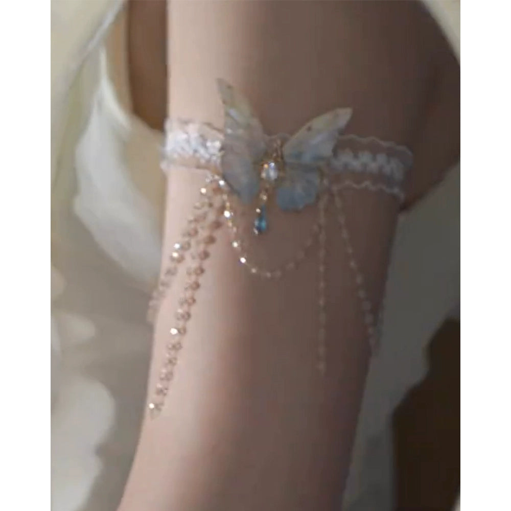 Amirah Delicate Butterfly Body Chain - Gradient Butterfly Armlet Leg Chain