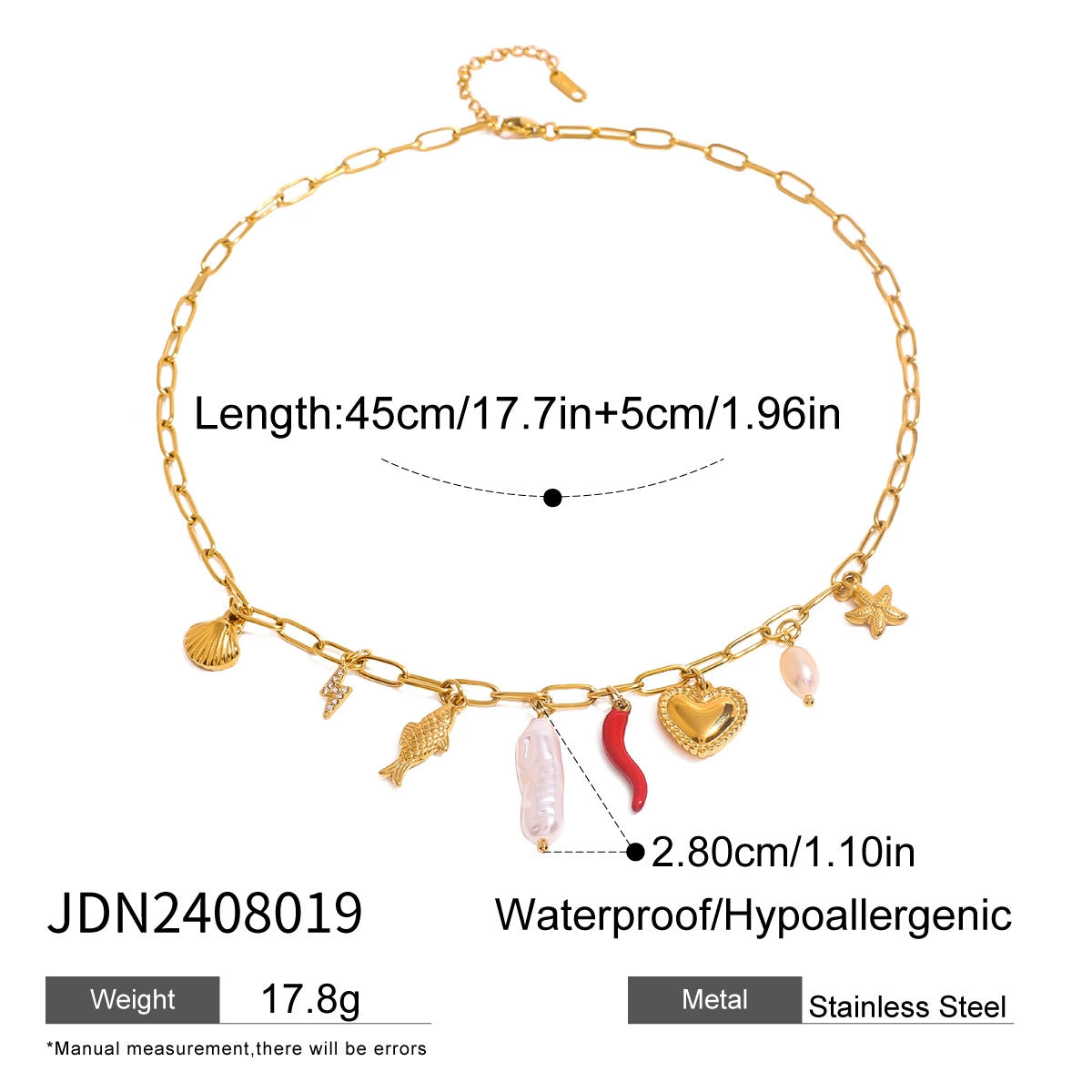 Reaghan Shell Charm Necklace - JDN2408019 [BIBO2Q58]