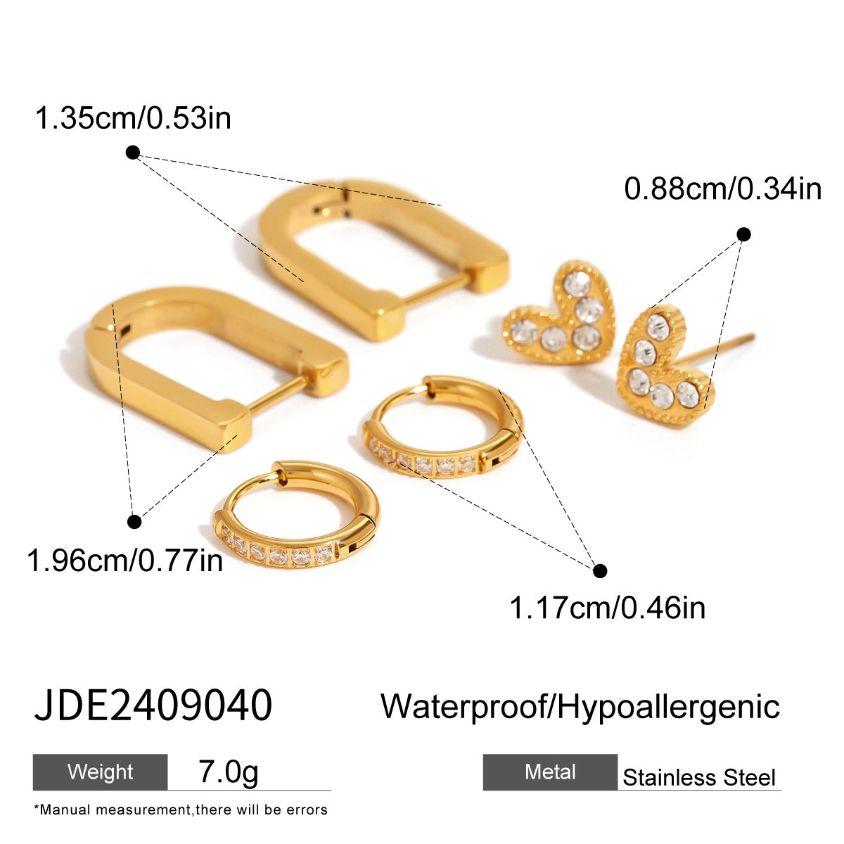 Kaiah Three-Pair Earring Set - JDE2409040 [TFZBU3T8]