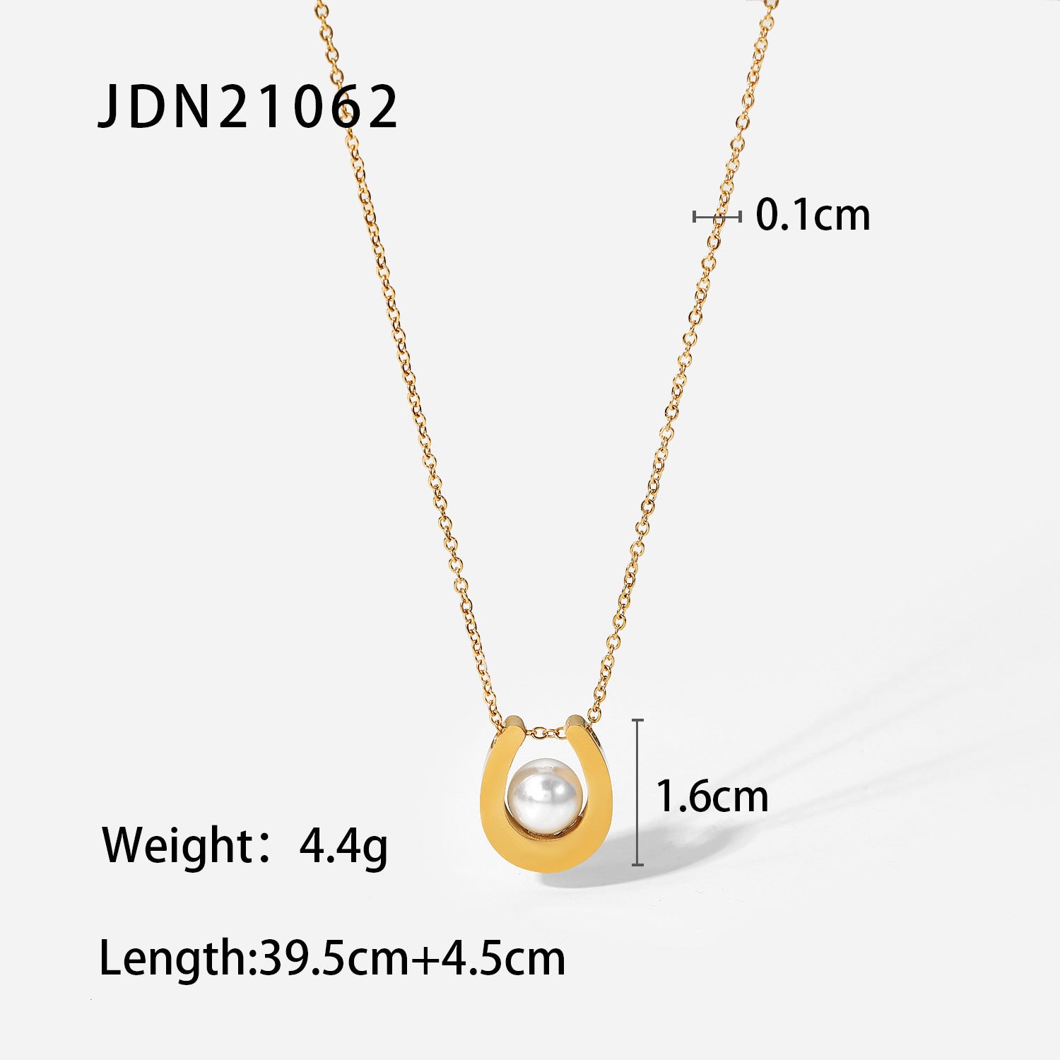 Kyla Conch Stud Earrings - JDN21062 [LWVIYMPW]