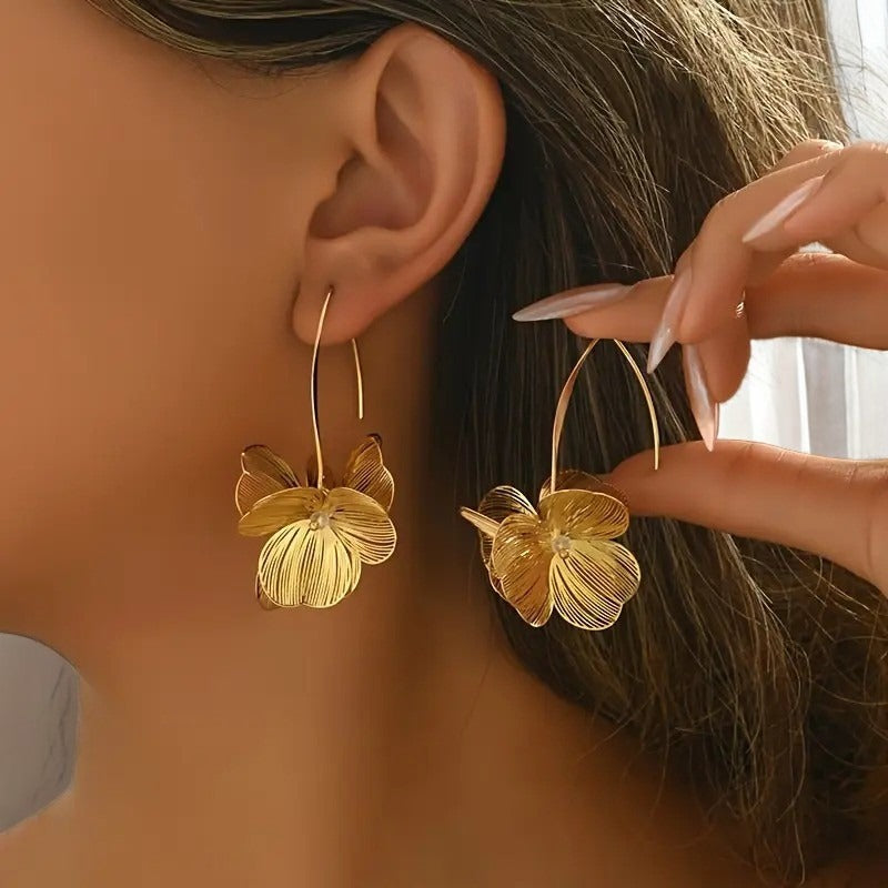 Ziyah Gold Bloom Earrings - Gold [ELS79SDP]
