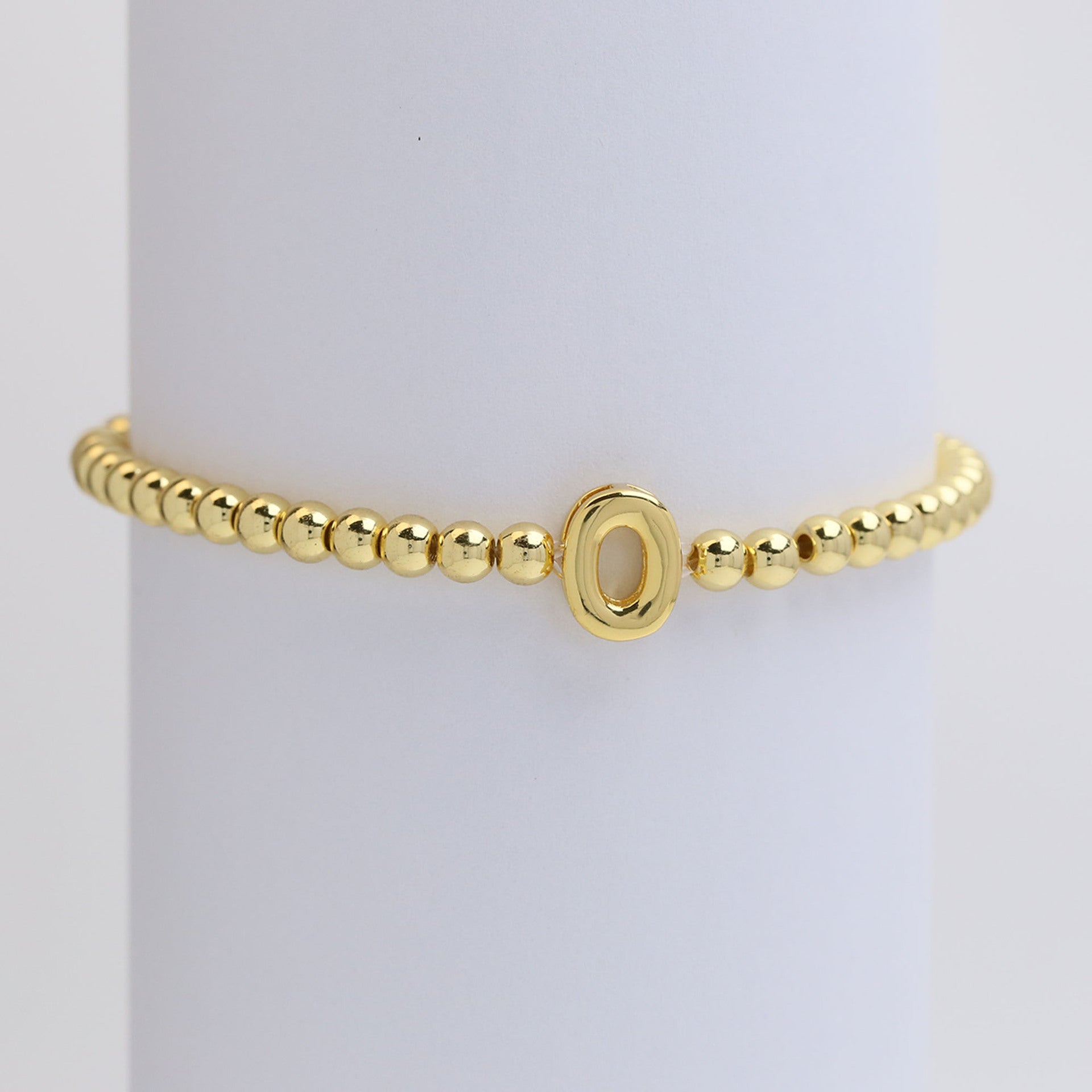 Jorie Polished Letter Bracelet - O [ASJSKW02]