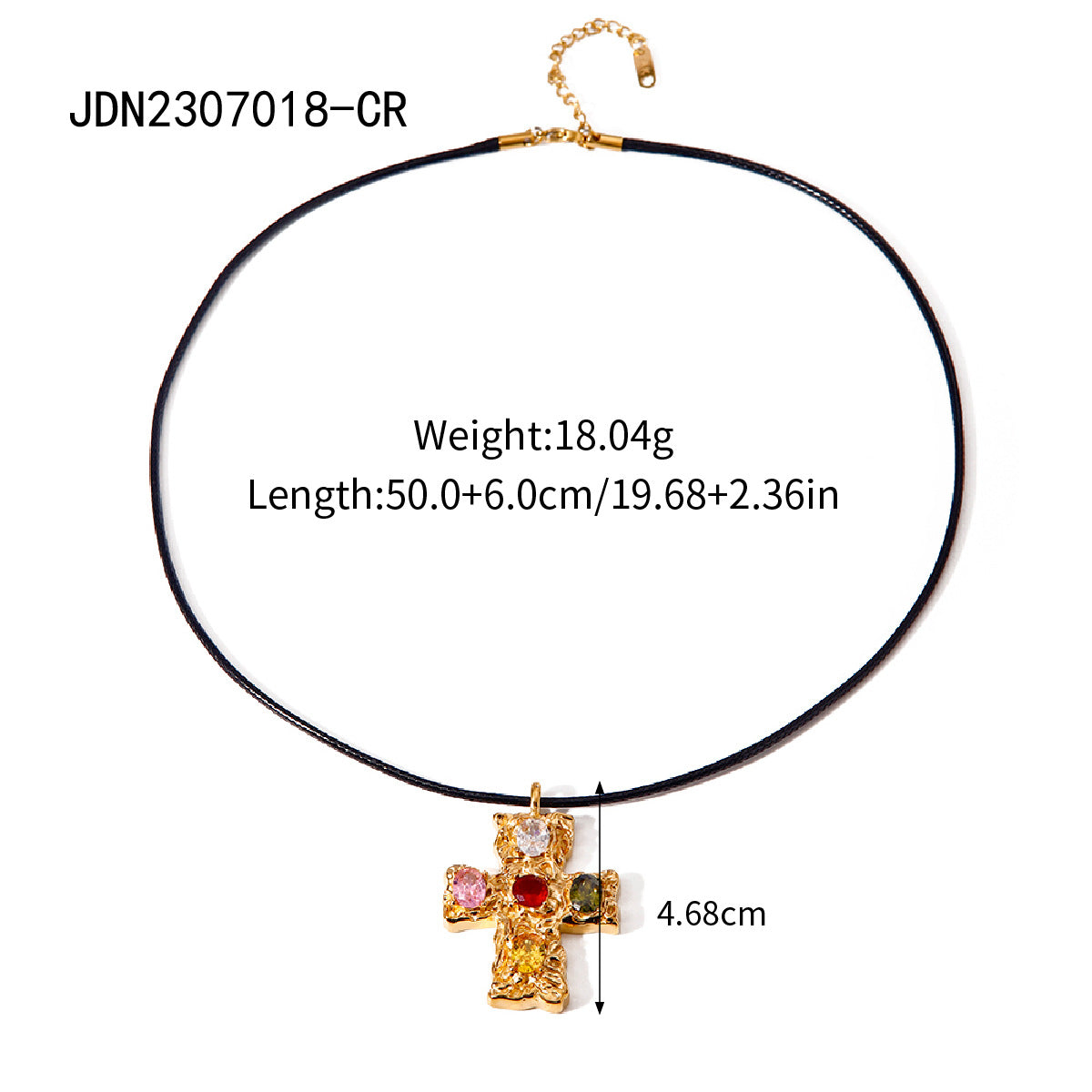 Dana Gold Cross Pendant Necklace - Silver Tone [3O1M6ZF8]