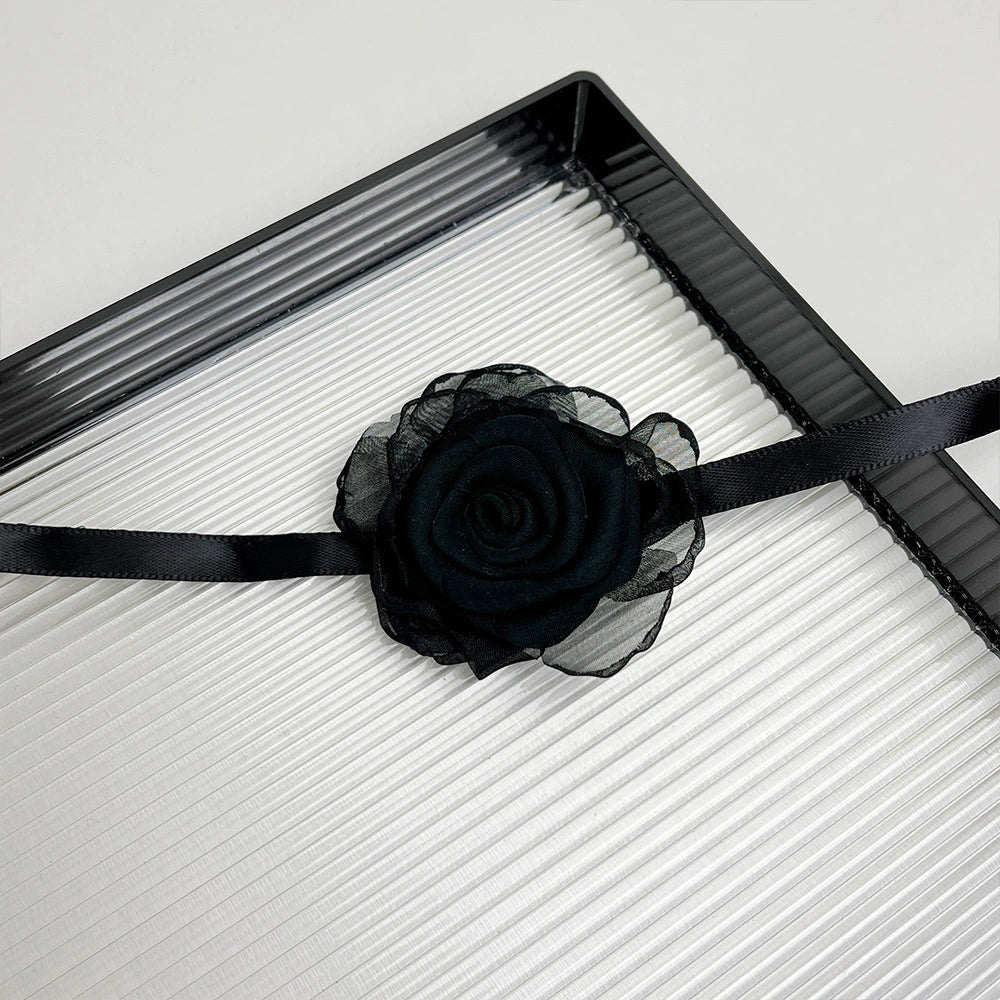 Ellisyn Camellia Lace Choker - Black Camellia Choker [3LAPY5I8]
