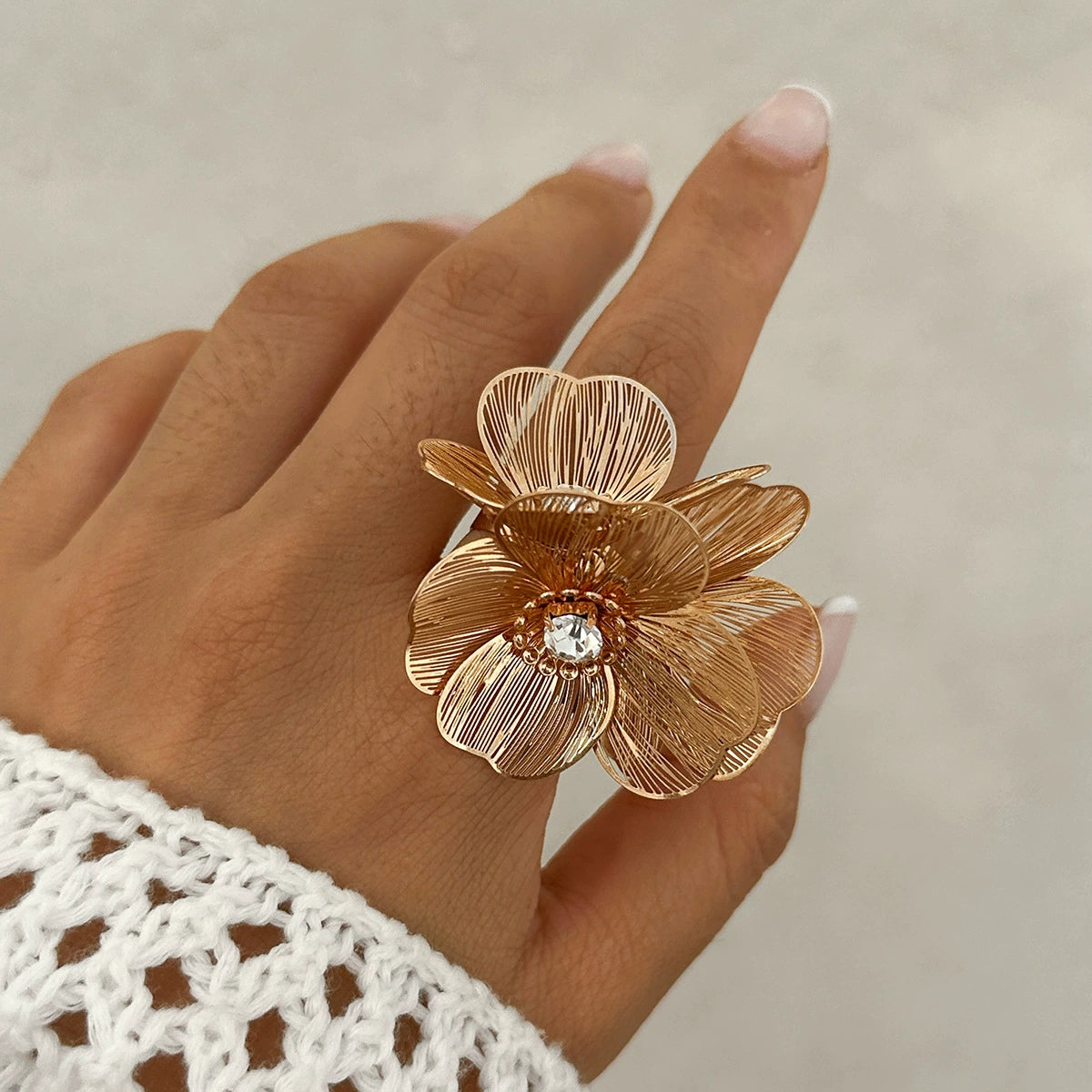 Angelica Ginkgo Blossom Necklace - Ring - Light Gold (Style B) [D1KZJTJB]