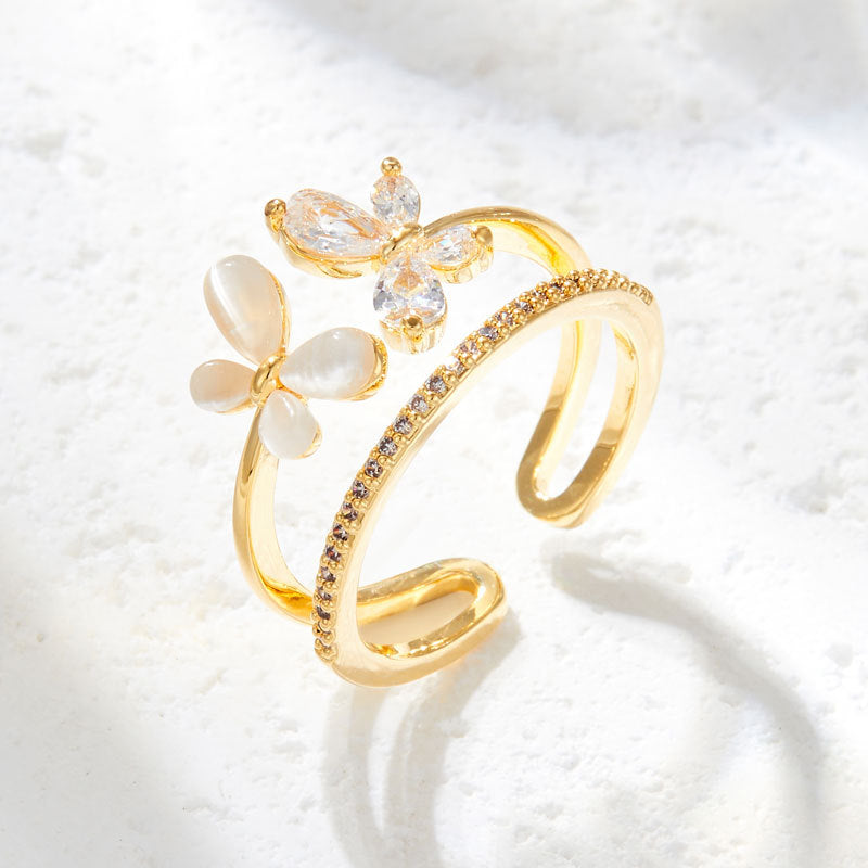 Mikaela Butterfly Cat Eye Ring - R12401T029 [SPI3LL1C]