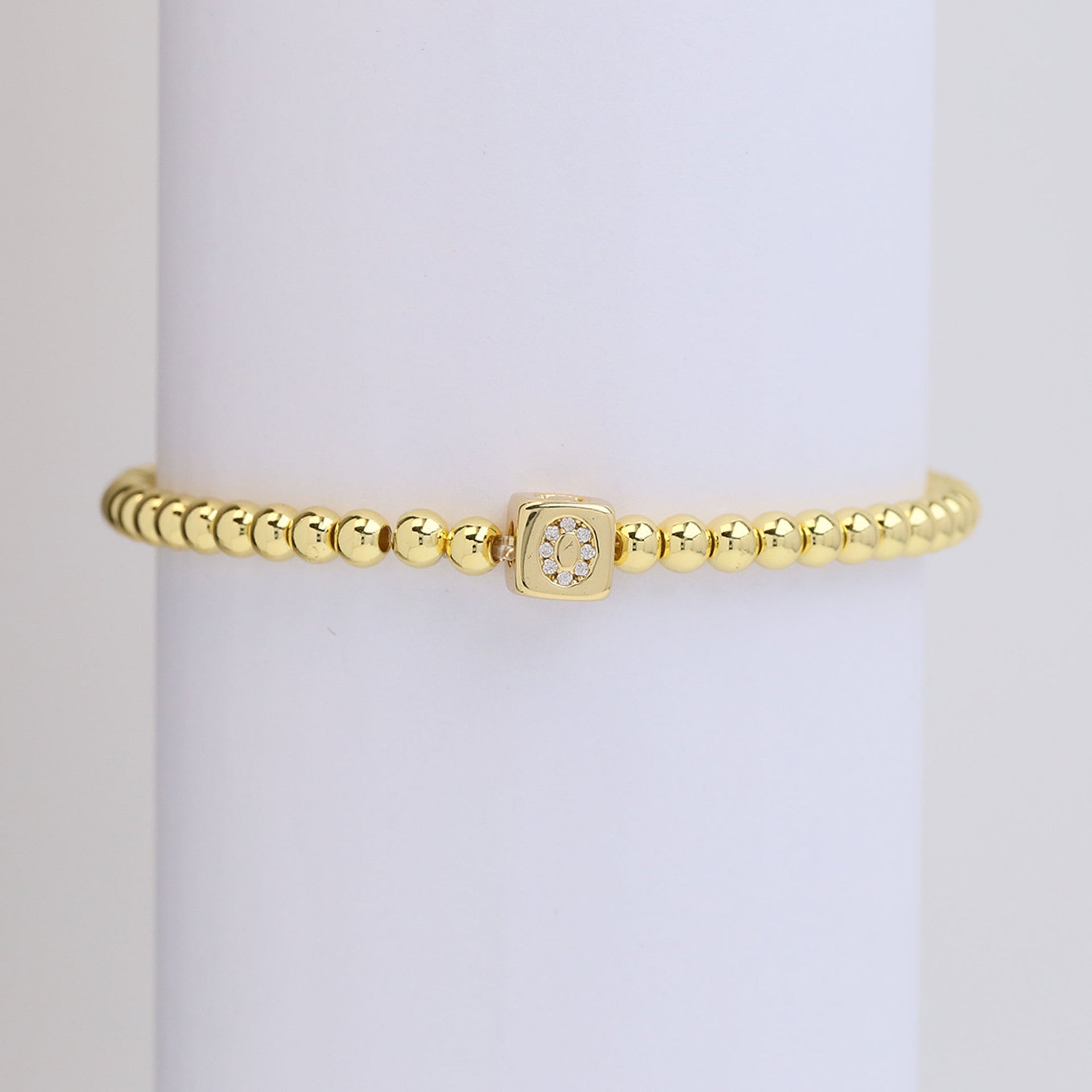 Layana Initial Cube Bracelet - O [56IJI8BI]