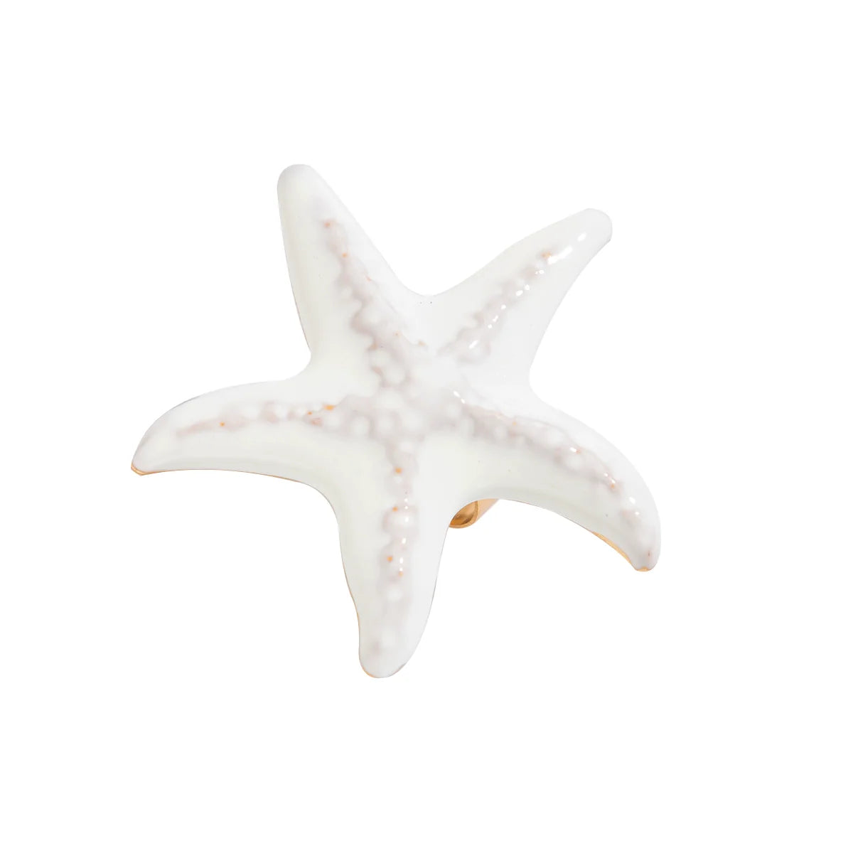 Aline Delicate Starfish Ring - Light Gold + White
