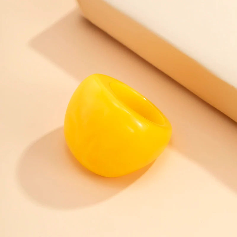 Lanaya Colorful Resin Ring - Yellow