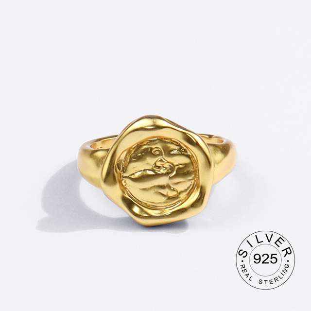 Shaniah Zircon Sterling Ring - Gold+Resizable