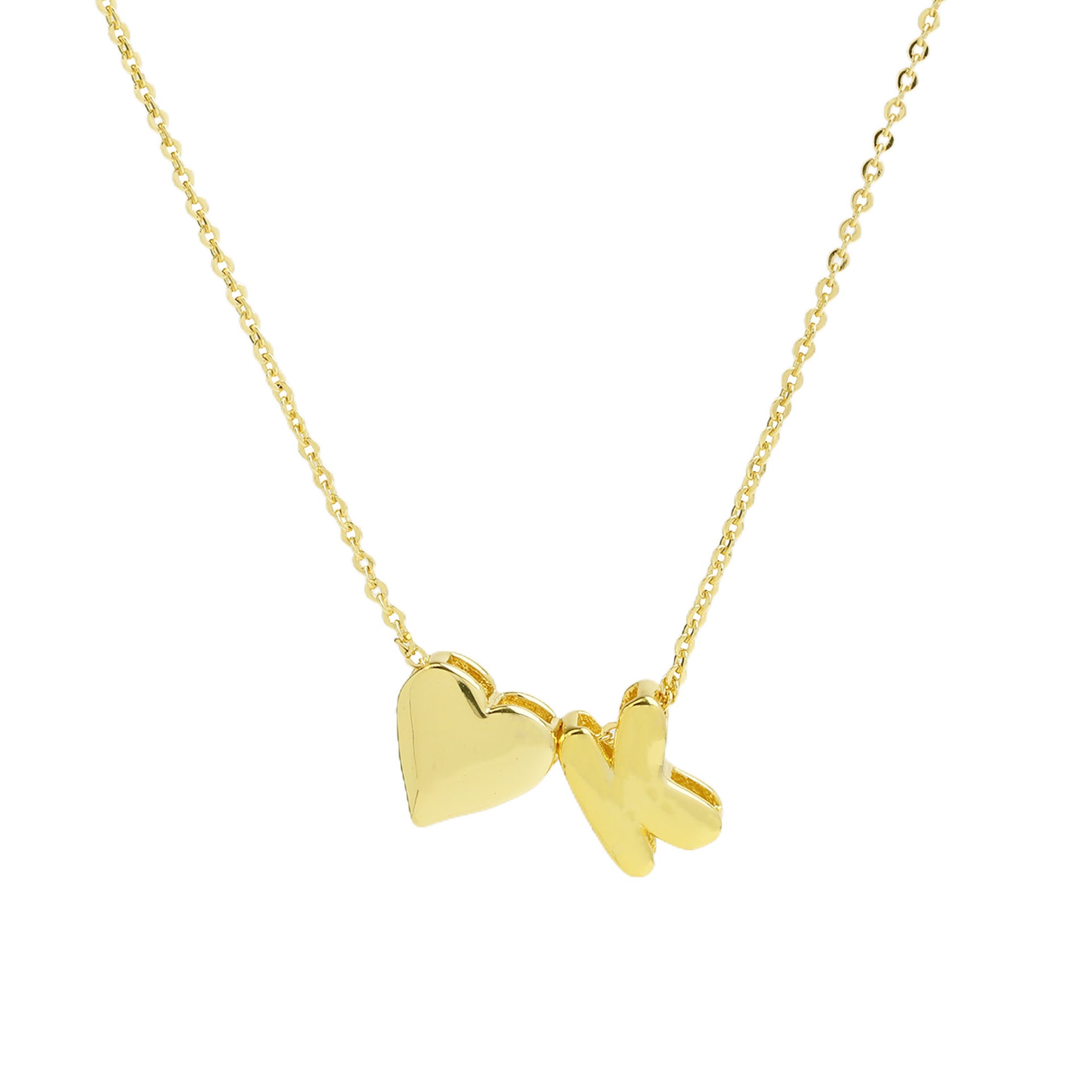 Korie Puffed Initial Necklace - Letter K Necklace [KLQZ0QX5]