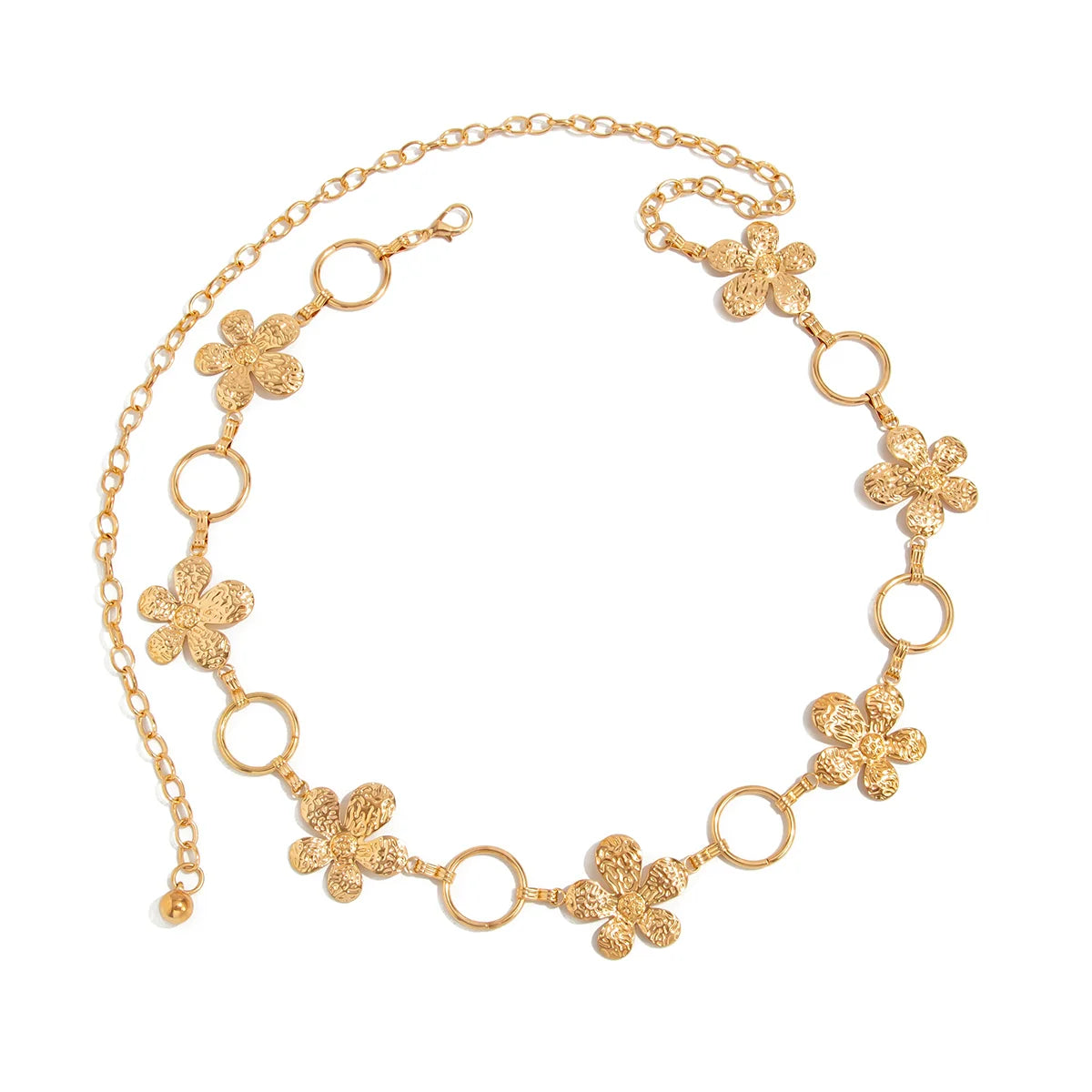 Ari Coastal Charm Waist Chain - Flower Circle Gold