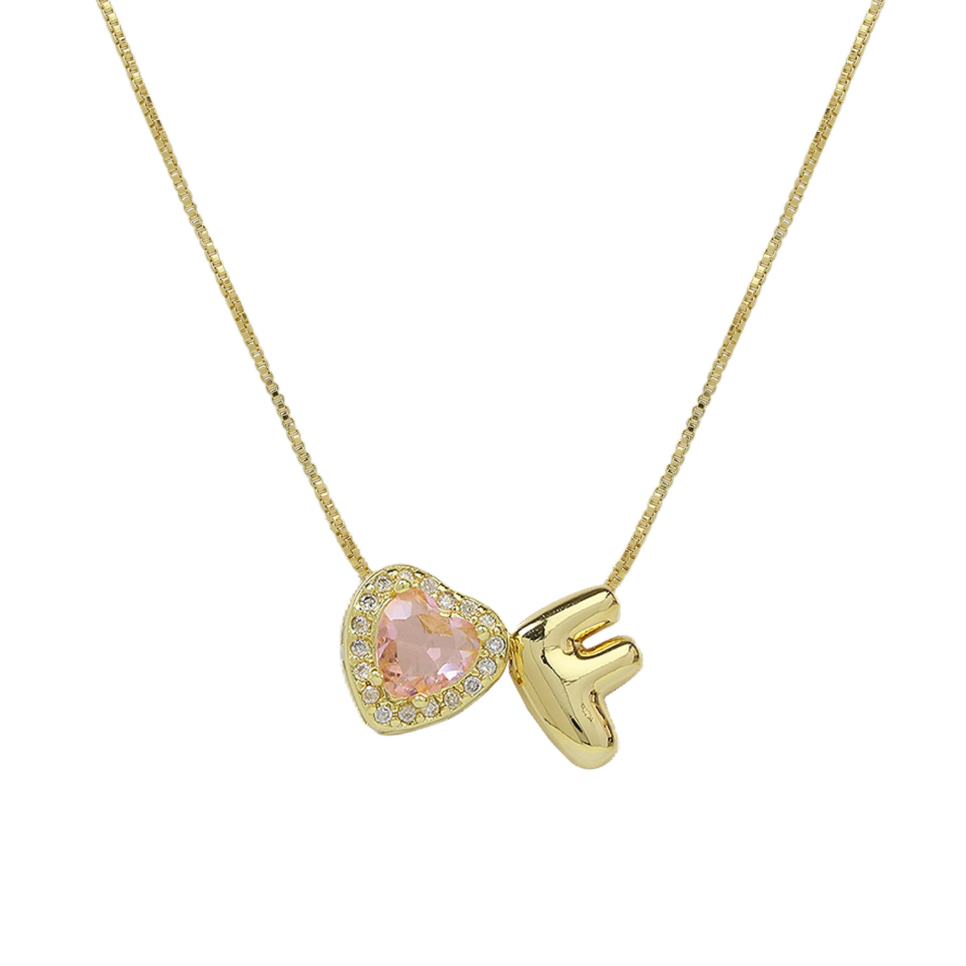 Rome Pearl Initial Necklace - F Letter [HKGPKUVA]