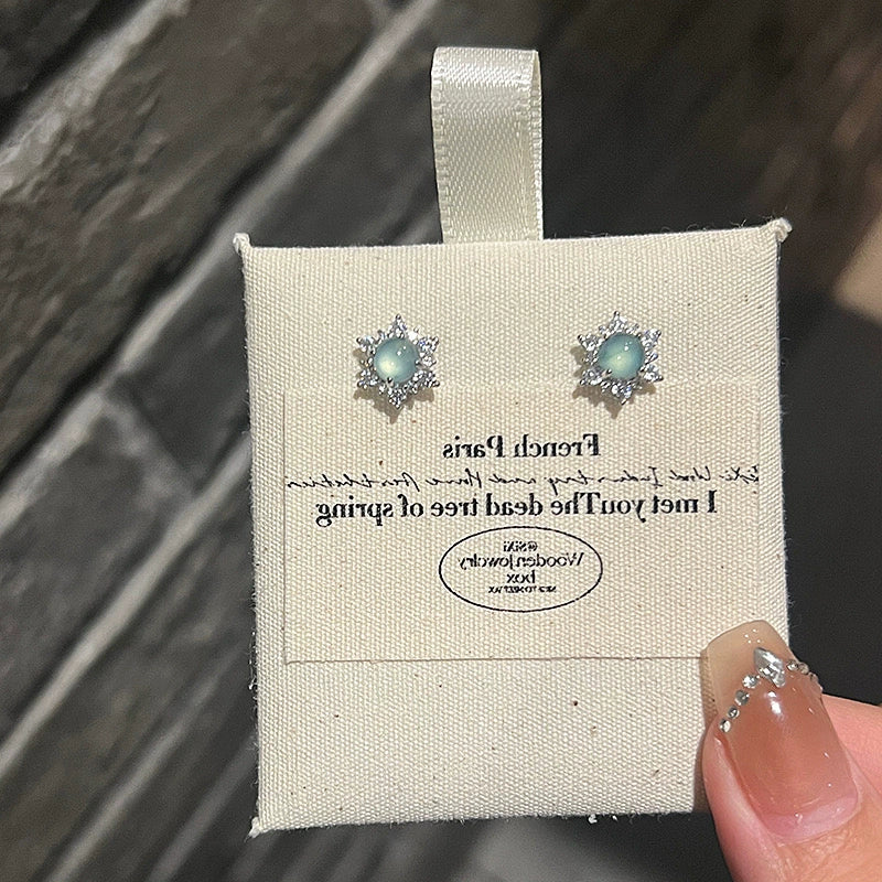 Tamya Zircon Starburst Stud Earrings - Sunflower Stud Earring