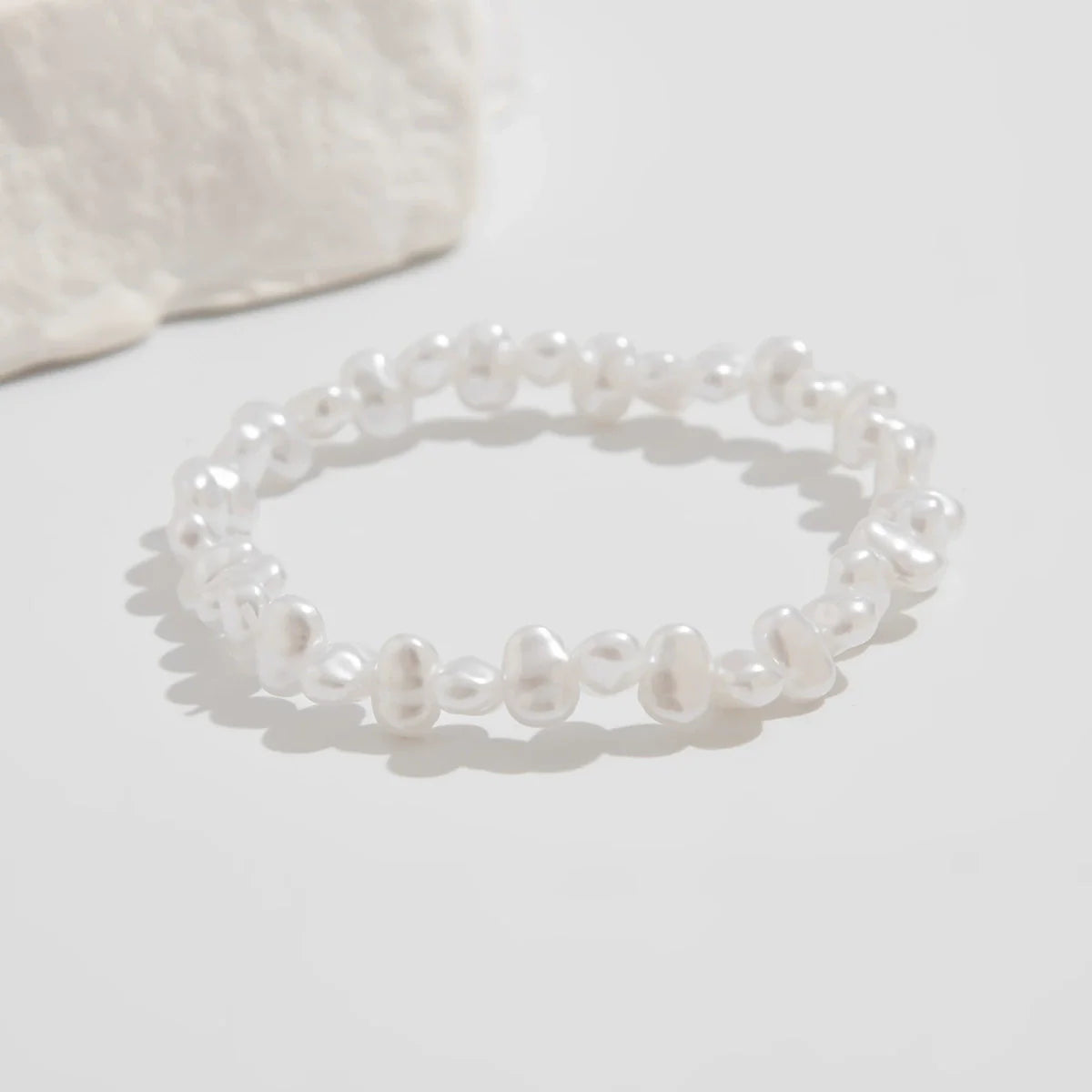 Kamya Metal Cuff Bracelet - Style Four White
