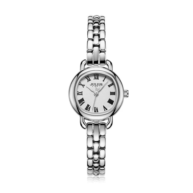 Cambria Luxe Link Watch - Silver White