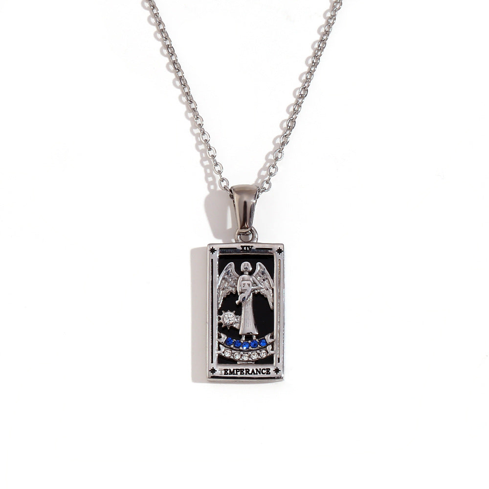 Avalyn Tarot Pendant Necklace - Steel - Custom [9E5JZR7E]