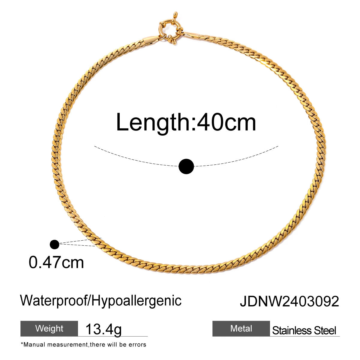 Kynslee Layered Gold Chain Necklace - Style JDNW2403092 [PB51RP5A]