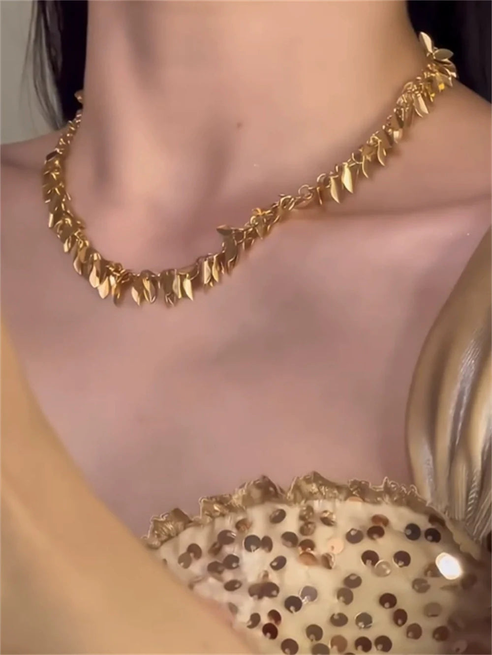 Lakin Golden Wheat Necklace - Gold Plated