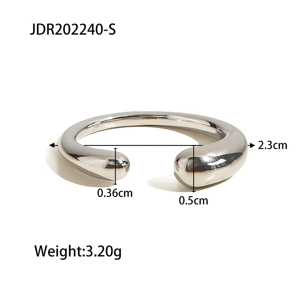 Risa Minimalist Ellipse Ring - Teardrop