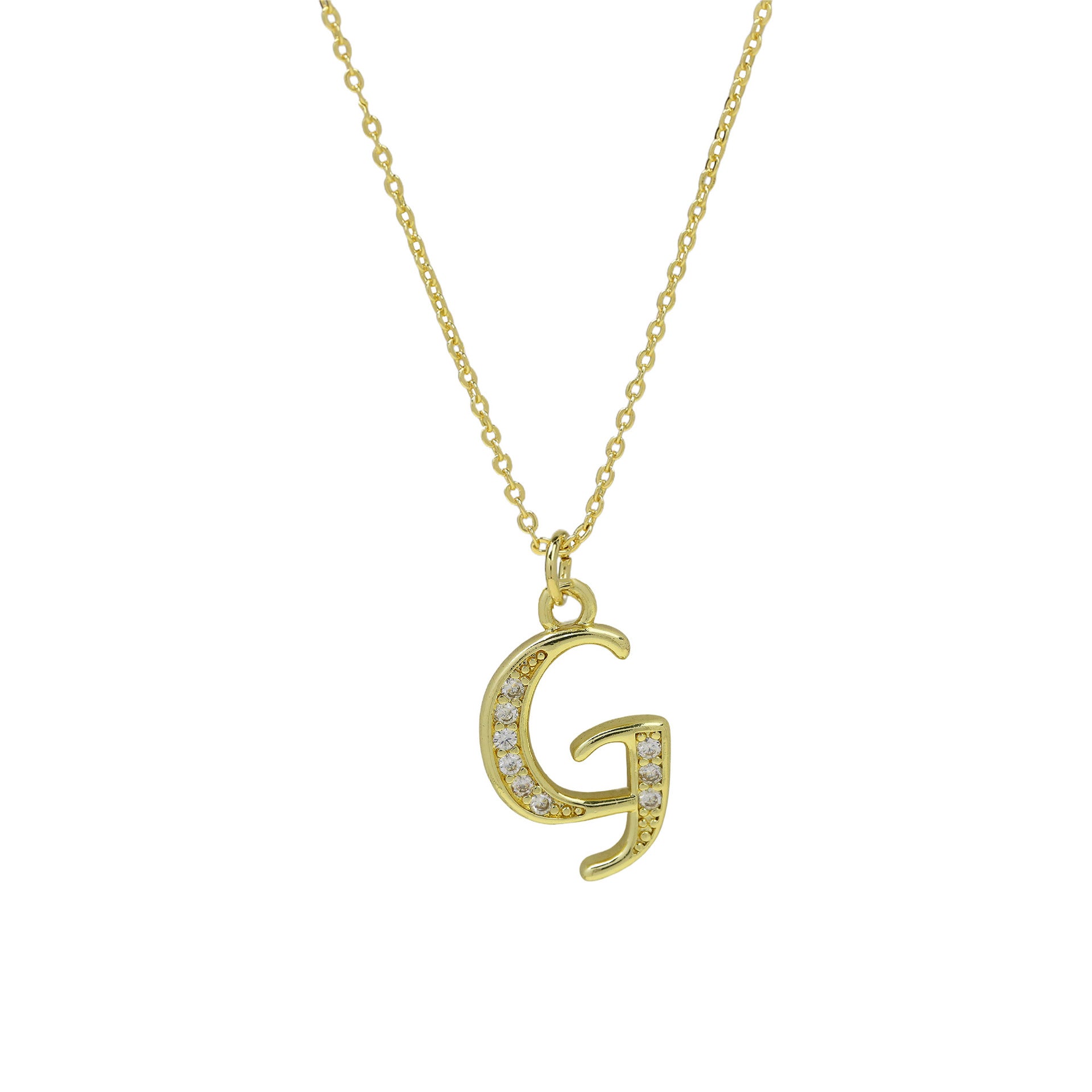 Winifred Delicate Alphabet Necklace - Letter G [TYUVR3Y2]