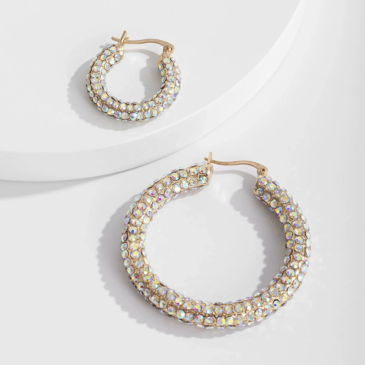 Kelcie Crystal Earring Set - Set Gold AB Crystal
