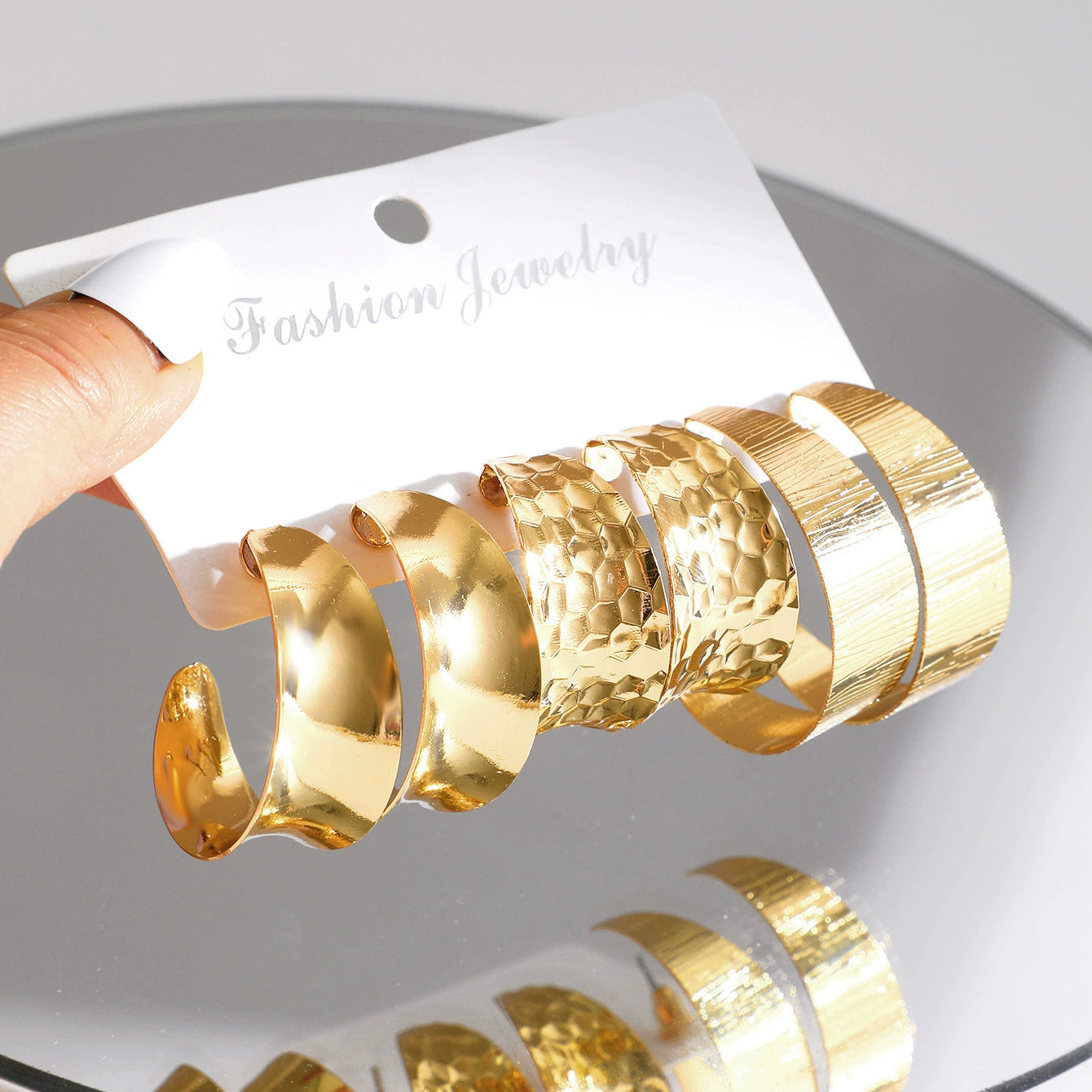 Tori C-Shaped Earring Set - Style 1 Alloy [SQM3DCKN]