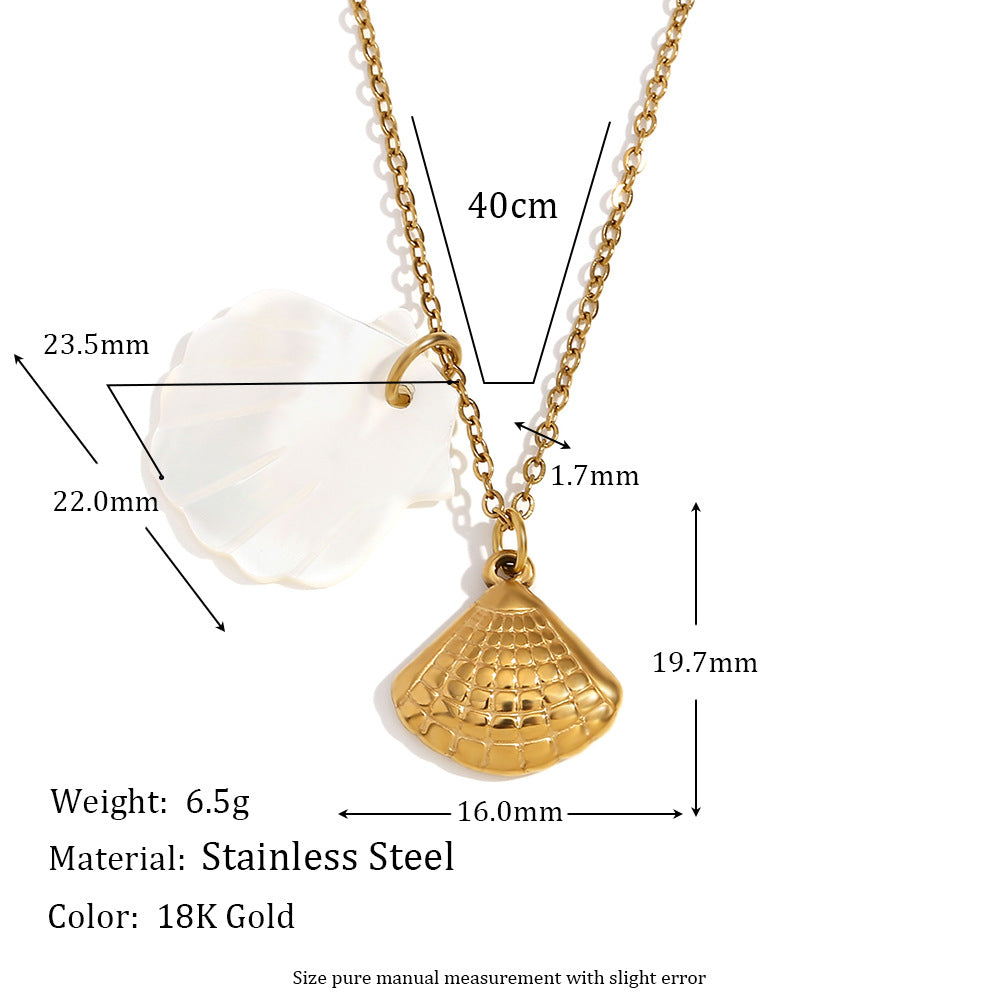 Kayleah Ocean Treasure Necklace - Ocean Wind Pendant Necklace Style 5 - Gold [SVU0AF7I]